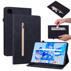 Custodia per tablet in pelle con cerniera tinta unita per Huawei MatePad Pro 11 2022 (nera)