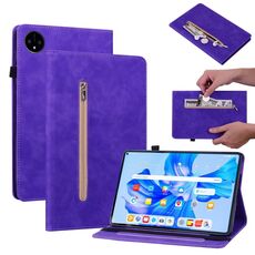 Custodia per tablet in pelle con cerniera tinta unita per Huawei MatePad Pro 11 2022 (viola)