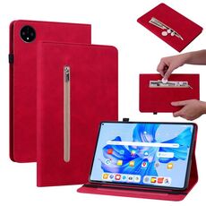 Custodia per tablet in pelle con cerniera tinta unita per Huawei MatePad Pro 11 2022 (rosso)