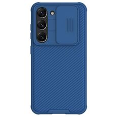 Custodia per telefono Camshield per Samsung Galaxy S23 5G NILLKIN Black Mirror Pro Series (blu)