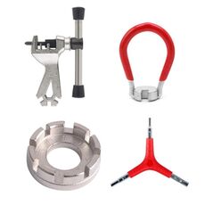 Set di chiavi per raggi per mountain bike in acciaio al cromo molibdeno da 4 pezzi/set