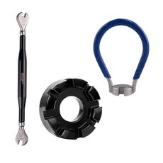 Chiave blu + 8 porte nere + chiave inglese Set di chiavi per raggi per mountain bike in acciaio al cromo molibdeno