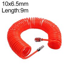 Compressore LAIZE Tubo a molla in PU flessibile ad aria con connettore, specifica: 10x6,5 mm, 9 m
