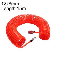 Compressore LAIZE Tubo a molla in PU flessibile ad aria con connettore, specifica: 12x8 mm, 15 m