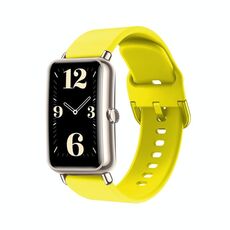 Per Huawei Fit Mini cinturino in silicone con fibbia colorata (giallo)