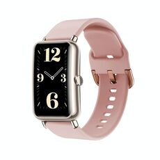 Per Huawei Fit Mini cinturino in silicone con fibbia colorata (rosa)