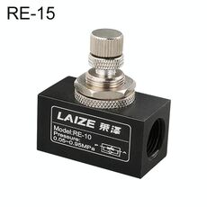 LAIZE Valvola a farfalla unidirezionale con regolazione della velocità pneumatica, specifica: RE-10 DN15mm