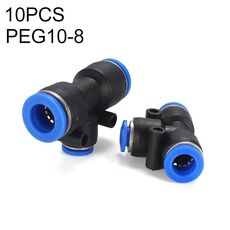 PEG10-8 LAIZE 10 pezzi di plastica a T di tipo Y che riducono il connettore a montaggio rapido pneumatico