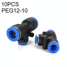 PEG12-10 LAIZE 10 pezzi di plastica a T di tipo Y che riducono il connettore a montaggio rapido pneumatico