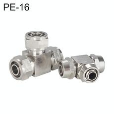 PE-16 LAIZE Connettore rapido pneumatico tipo Y in rame nichelato