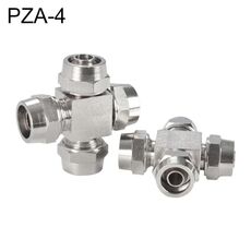 PZA-4 LAIZE Connettore rapido pneumatico tipo Y in rame nichelato