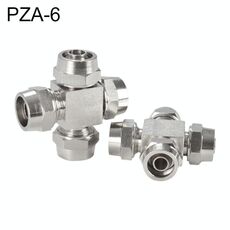 PZA-6 LAIZE Connettore rapido pneumatico tipo Y in rame nichelato