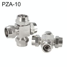 PZA-10 LAIZE Raccordo rapido pneumatico tipo Y in rame nichelato