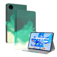 Per Huawei MatePad Pro 11 2022 Custodia per tablet in pelle con motivo ad acquerello (verde ciano)