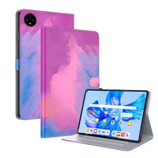 Per Huawei MatePad Pro 11 2022 Custodia per tablet in pelle con motivo ad acquerello (viola rosso)