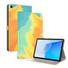 Per Huawei MatePad SE Custodia per tablet in pelle con motivo ad acquerello (foglie d'autunno)