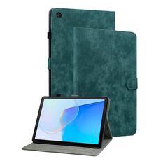 Per Huawei MatePad SE Custodia per tablet in pelle con motivo a tigre (verde scuro)