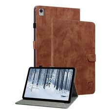 Per Nokia T21 Custodia per tablet in pelle con motivo a tigre (marrone)