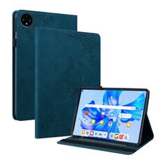 Per Huawei MatePad Pro 11 2022 Custodia per tablet in pelle goffrata fiore farfalla (blu)