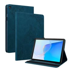 Custodia per tablet in pelle goffrata fiore farfalla per Huawei MatePad SE (blu)