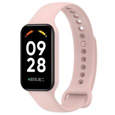 Per cinturino integrato in silicone tinta unita Redmi Band 2 (rosa chiaro)