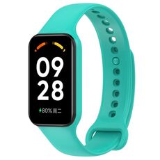 Per cinturino integrato in silicone tinta unita Redmi Band 2 (ciano)