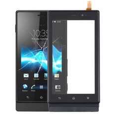 Pannello touch originale con cornice per Sony Xperia Sola MT27i