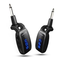 U12DX 6.35mm Jack Wireless Guitar Trasmettitore Ricevitore Adattatore Ricaricabile (Nero)