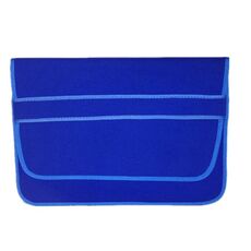 Pochette con patta a sezione orizzontale per laptop in neoprene da 17 pollici (blu)