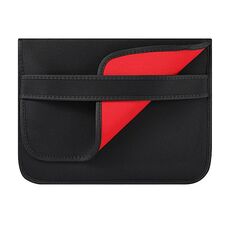 Pochette con patta a sezione orizzontale per laptop in neoprene da 10 pollici (nero)