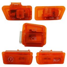 2 set di accessori per l'interruttore dello sterzo del clacson del faro del motociclo (5 in 1 arancione)