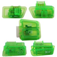 2 set di accessori per l'interruttore dello sterzo del clacson del faro del motociclo (5 in 1 verde)