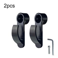 Gancio portaoggetti laterale per scooter con gancio per casco modificato da 2 pezzi (nero)