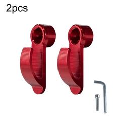 Gancio portaoggetti laterale per scooter con gancio per casco modificato da 2 pezzi (rosso)