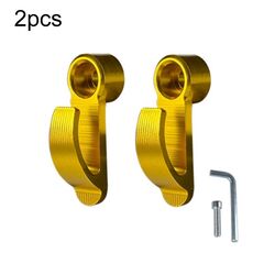 Gancio portaoggetti laterale per scooter con gancio per casco modificato da 2 pezzi (oro)