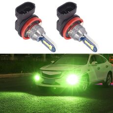 1 paio di fendinebbia a LED per auto H11 DC12V 7,8 W (verde lime)