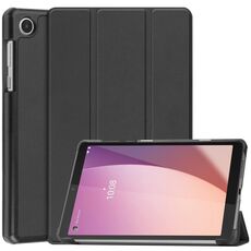Per Lenovo Tab M8 4a generazione / TB-300FU Custer custodia per tablet in pelle con supporto a 3 pieghe in puro colore (nero)