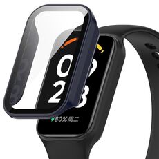 Per Redmi Band 2 PC + Custodia protettiva per orologio integrato con pellicola temperata (blu inchiostro)