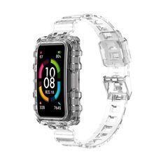 Cinturino in silicone trasparente integrato per Honor Band 7 (bianco)