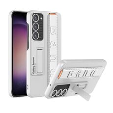 Per Samsung Galaxy S23 5G GKK Custodia per telefono antiurto con cinturino ultrasottile con supporto (bianco)