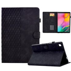 Per Samsung Galaxy Tab A 10.1 T510 / T515 2019 Custodia per tablet in pelle goffrata rombo (nero)