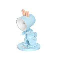Mini lampada da tavolo Ornamenti desktop fai da te Luce notturna pieghevole (coniglio blu)