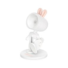 Mini lampada da tavolo Ornamenti desktop fai da te Luce notturna pieghevole (coniglio bianco)