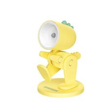 Mini lampada da tavolo Ornamenti desktop fai-da-te Luce notturna pieghevole (Dinosaur Yellow)