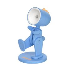 Mini lampada da tavolo Ornamenti desktop fai da te Luce notturna pieghevole (Dinosaur Blue)