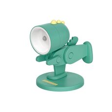 Mini lampada da tavolo Ornamenti desktop fai da te Luce notturna pieghevole (verde dinosauro)