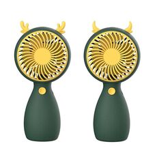 Mini ricarica USB MLS6035 da 2 pezzi con piccola ventola per cordino, consegna casuale di stile (verde)