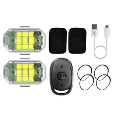 Fanale posteriore di avvertimento per auto elettrica modificata per auto a LED con telecomando, specifica: 2 luci + 1 RC