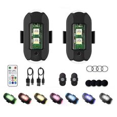 Vibrazione Telecomando Induzione Moto Wireless Forte luce magnetica di avvertimento, Specifica: 2 Light +1 RC