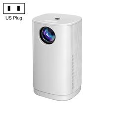 Mini proiettore LED portatile T1 480x360 800 lumen, specifica: spina americana (bianca)